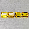 Natural Orange Yellow Ceylon Sapphire 1.72 Ct. 4 Pcs Octagon Shape 4.7 x 3.6 Mm