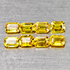 Natural Yellow Ceylon Sapphire 1.21 Ct. 8 Pcs Octagon Shape 3.4 x 2.6 Mm Gems