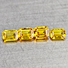 Natural Yellow Ceylon Sapphire 0.98 Ct. 4 Pcs Octagon Shape 4 x 2.7 Mm Gems