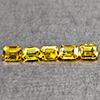 Natural Yellow Ceylon Sapphire 0.42 Ct. 5 Pcs Octagon Shape 3.8 x 2.9 Mm Gems