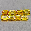 Natural Yellow Ceylon Sapphire 1.23 Ct. 8 Pcs Octagon Shape 3.6 x 2.6 Mm Gems