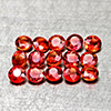 Natural Red Orangish Songea Sapphire 1.82 Ct. 15 Pcs Round Shape 2.7 Mm Gemstone