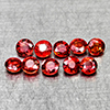 Natural Red Orangish Songea Sapphire 1.20 Ct. 10 Pcs Round Shape 2.7 Mm Gemstone
