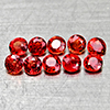 Natural Red Orangish Songea Sapphire 1.22 Ct. 10 Pcs Round Shape 2.8 Mm Gemstone