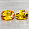 Natural Yellow Fancy Color Songea Sapphire 1.00 Ct. 2 Pcs Oval Shape Gemstones