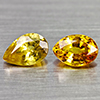 Natural Yellow Songea Sapphire 1.14 Ct. 2 Pcs Pear Shape 6.2 x 4.1 Mm Gemstones