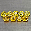 Natural Yellow Songea Sapphire 1.84 Ct. 9 Pcs Round Shape 3.3 Mm Gemstones