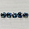Natural Fancy Color Sapphire 0.82 Ct. 5 Pcs Round Diamand Cut 3.3 Mm Gemstones