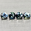 Natural Fancy Color Sapphire 0.69 Ct. 4 Pcs Round Diamand Cut 3.3 Mm Gemstones