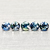 Natural Fancy Color Sapphire 0.86 Ct. 5 Pcs Round Diamand Cut 3.3 Mm Gemstones