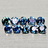 Natural Fancy Color Sapphire 0.84 Ct.10 Pcs Round Diamand Cut 2.6 to 1.7 Mm Gems