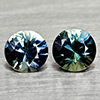 Natural Fancy Color Sapphire 0.45 Ct. 2 Pcs Round Diamand Cut 3.7 Mm Gemstones