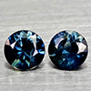 Natural Fancy Color Sapphire 0.47 Ct. 2 Pcs Round Diamand Cut 3.8 Mm Gemstones