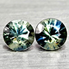 Natural Fancy Color Sapphire 0.45 Ct. 2 Pcs Round Diamand Cut 3.6 Mm Gemstones