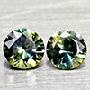 Natural Fancy Color Sapphire 0.42 Ct. 2 Pcs Round Diamand Cut 3.6 Mm Gemstones