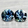 Natural Fancy Color Sapphire 0.33 Ct. 2 Pcs Round Diamand Cut 3.4 Mm Gemstones