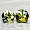 Natural Fancy Color Sapphire 0.39 Ct. 2 Pcs Round Diamand Cut 3.5 Mm Gemstones
