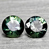 Natural Fancy Color Sapphire 0.39 Ct. 2 Pcs Round Diamand Cut 3.5 Mm Gemstones