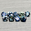Natural Fancy Color Sapphire 0.51 Ct. 9 Pcs Round Diamand Cut 2.5 to 1.3 Mm
