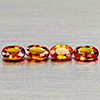 Natural Orange Songea Sapphire 1.22 Ct. 4 Pcs Oval Shape Gemstones From Tanzania