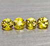 Natural Yellow Sapphire 0.84 Ct 4 Pcs Round Diamond Cut 3.5 Mm Gemstones