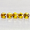 Natural Yellow Sapphire 0.80 Ct. 5 Pcs Round Diamond Cut 3.1 Mm Gemstones