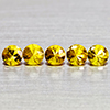 Natural Yellow Sapphire 1.33 Ct. 5 Pcs Round Diamond Cut 3.7 Mm Gemstones