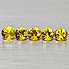 Natural Yellow Sapphire 1.18 Ct. 5 Pcs Round Diamond Cut 3.5 Mm Gemstones