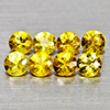 Natural Yellow Sapphire 1.62 Ct. 8 Pcs Round Diamond Cut 3.4 Mm Gemstones