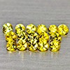 Natural Yellow Sapphire 1.00 Ct. 16 Pcs Round Diamond Cut 2.4 Mm Gemstones