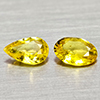 Natural Yellow Songea Sapphire 0.77 Ct. 2 Pcs Mixed Shape Gemstones