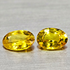 Natural Yellow Songea Sapphire 1.05 Ct. 2 Pcs Oval Shape Gemstones