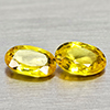 Natural Yellow Songea Sapphire 0.99 Ct. 2 Pcs Oval Shape Gemstones