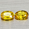 Natural Yellow Songea Sapphire 1.18 Ct. 2 Pcs Oval Shape Gemstones