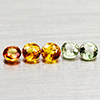 Natural Fancy Color Songea Sapphire 0.96 Ct. 5 Pcs Round Shape Gemstones