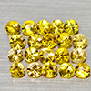 Natural Yellow Songea Sapphire 1.13 Ct. 20 Pcs Round Diamond Cut 2.1 Mm Gems