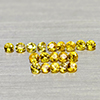 Natural Yellow Songea Sapphire 0.76 Ct. 19 Pcs Round Diamond Cut 2 Mm Gems