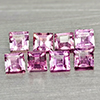 Natural Pink Sapphire 1.00 Ct. 8 Pcs Square Shape Gemstones From Madagascar