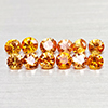 Natural Orange Songea Sapphire 1.26 Ct 12 Pcs Round Diamond Cut 3 Mm Gemstones