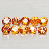 Natural Orange Songea Sapphire 0.71 Ct 10 Pcs Round Diamond Cut 2.5 Mm Gemstones