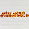 Natural Orange Songea Sapphire 0.42 Ct 17 Pcs Round Diamond Cut 1.8 Mm Gemstones