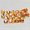 Natural Orange Songea Sapphire 1.26 Ct. 29 Pcs Round Shape 2.2 Mm Gemstones