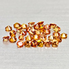 Natural Orange Songea Sapphire 1.03 Ct. 34 Pcs Round Shape 1.9 Mm Gemstones