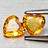 Natural Yellow Songea Sapphire 0.90 Ct. 2 Pcs Heart Shape 5 Mm Gemstones Natural Yellow Songea Sapphire 0.90 Ct. 2 Pcs Heart Shape 5 Mm Gemstones