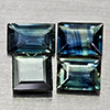 Natural Greenish Blue Sapphire 1.27 Ct. 4 Pcs Baguette Shape Gemstones