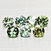 Natural Green Sapphire 1.00 Ct. 7 Pcs Round Diamond Cut Gemstones From Thailand
