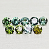 Natural Green Sapphire 0.81 Ct. 9 Pcs Round Diamond Cut Gemstones From Thailand