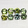 Natural Green Sapphire 0.65 Ct. 8 Pcs Round Diamond Cut Gemstones From Thailand