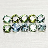 Natural Green Sapphire 0.90 Ct. 10 Pcs Round Diamond Cut Gemstones From Thailand