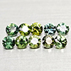 Natural Green Sapphire 1.52 Ct. 10 Pcs Round Diamond Cut Gemstones From Thailand